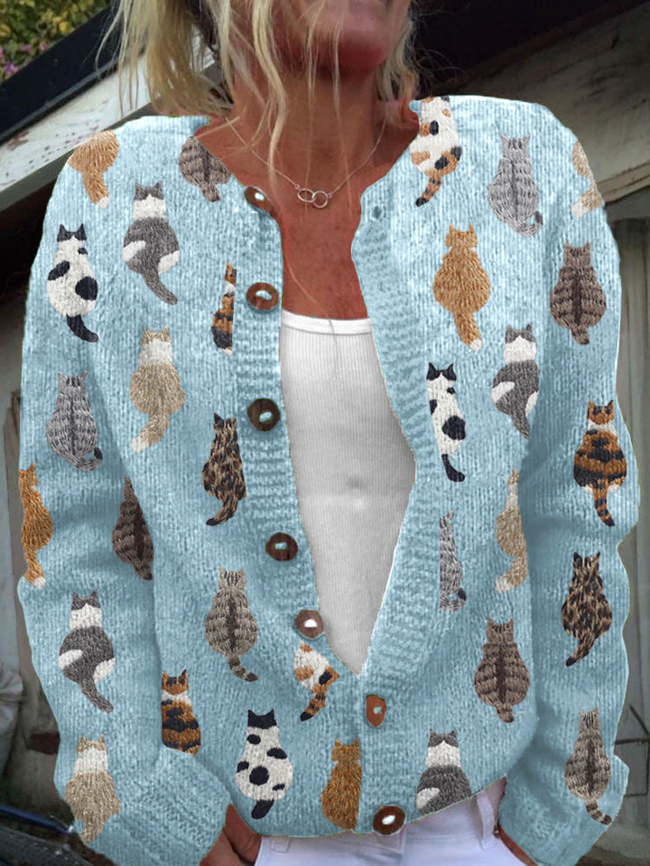 Van Laarhoven™ | De Kattenprint Cardigan