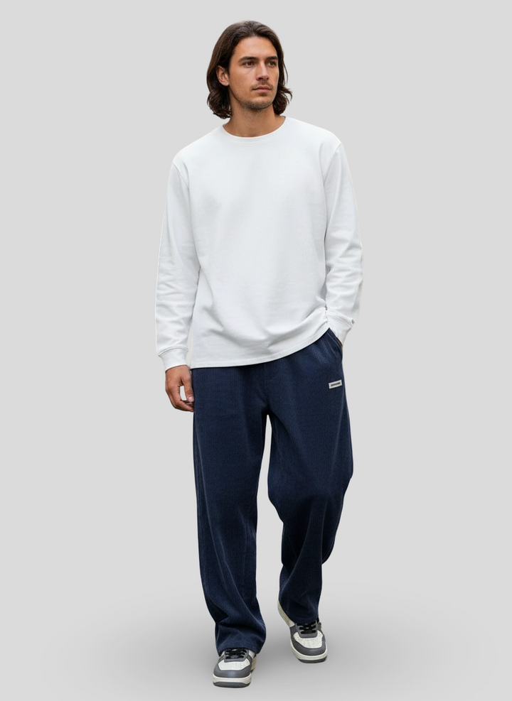 Lucas | Wijde Ribfluweel Broek