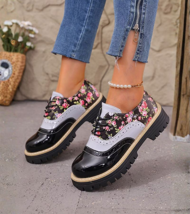 Parijs | Comfortabele Orthopedische Schoenen met Bloemmotief