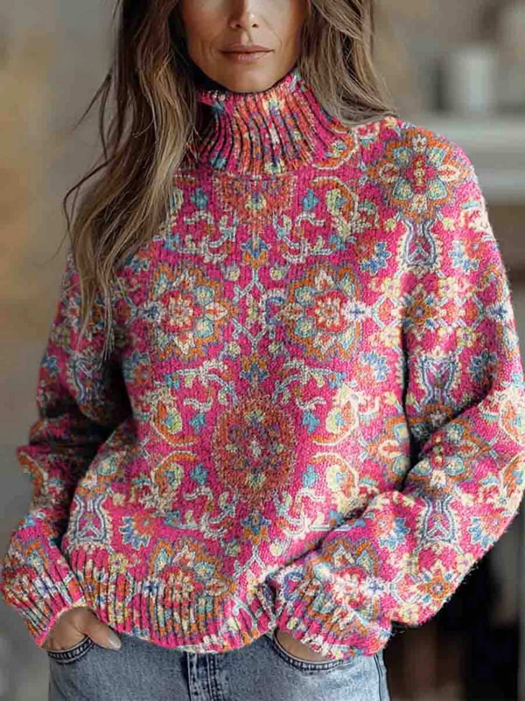 Isla™ | Retro Coltrui met Bloemenpatroon
