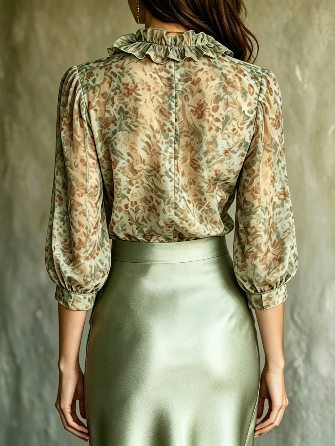 Giuliana™ | Elegante Tweedelige Set met Bloemenblouse en Rok