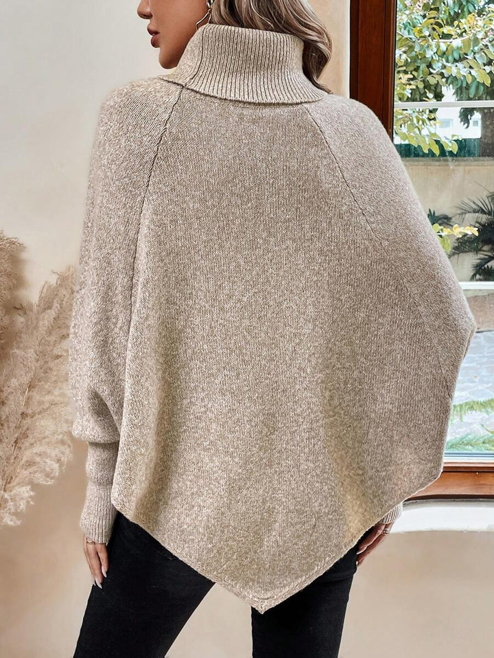 Alexis™ | Asymmetrische Poncho met Hoge Hals