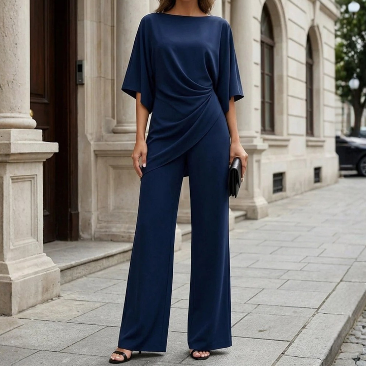 Lucretia™ Gedrapeerd Asymmetrisch Wijde-Broek Set
