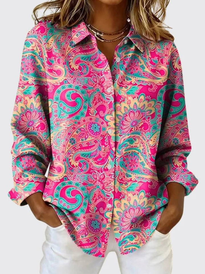Katarina™ | Blouse met Paisleypatroon en Knopen