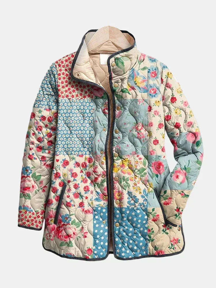 Van Laarhoven | Gequilted Patchwork Bloemenjas Chloé