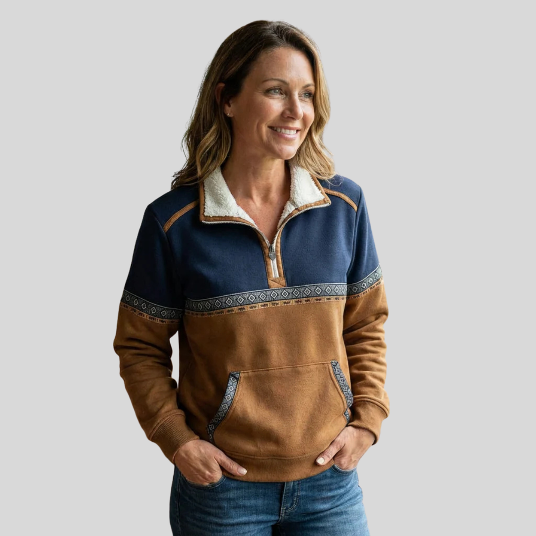 Alvette™ | Trui met kraag en halve ritssluiting