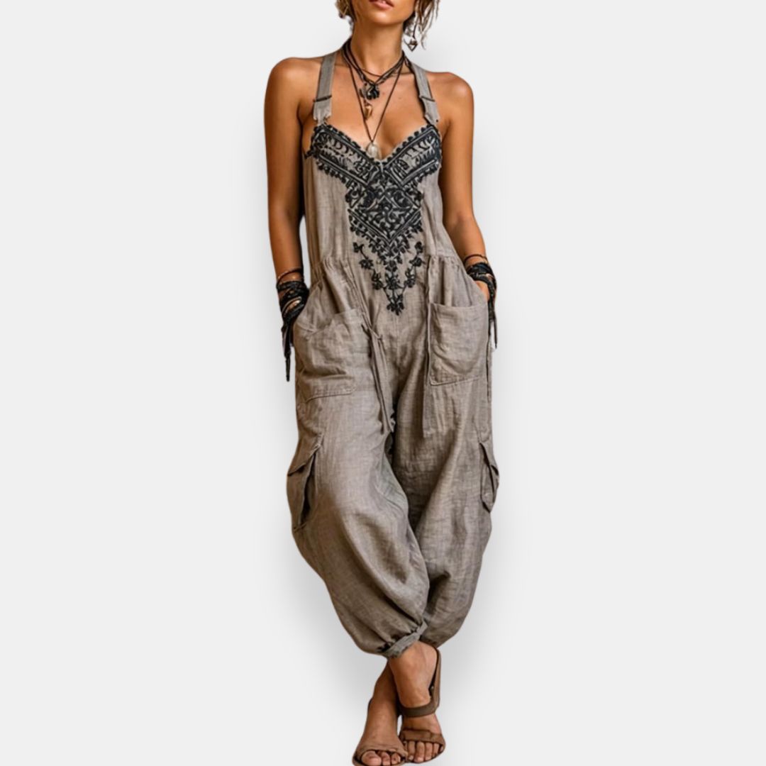 Lieke | Boheemse Geborduurde Jumpsuit