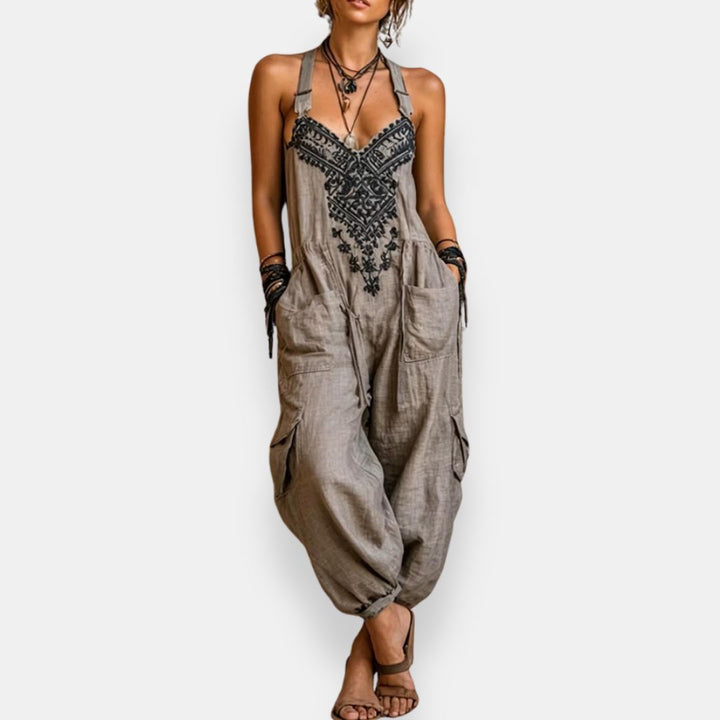 Lieke | Boheemse Geborduurde Jumpsuit