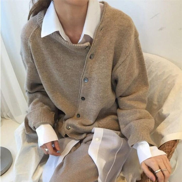 Luna | Elegant Vest met Asymmetrische Knopen