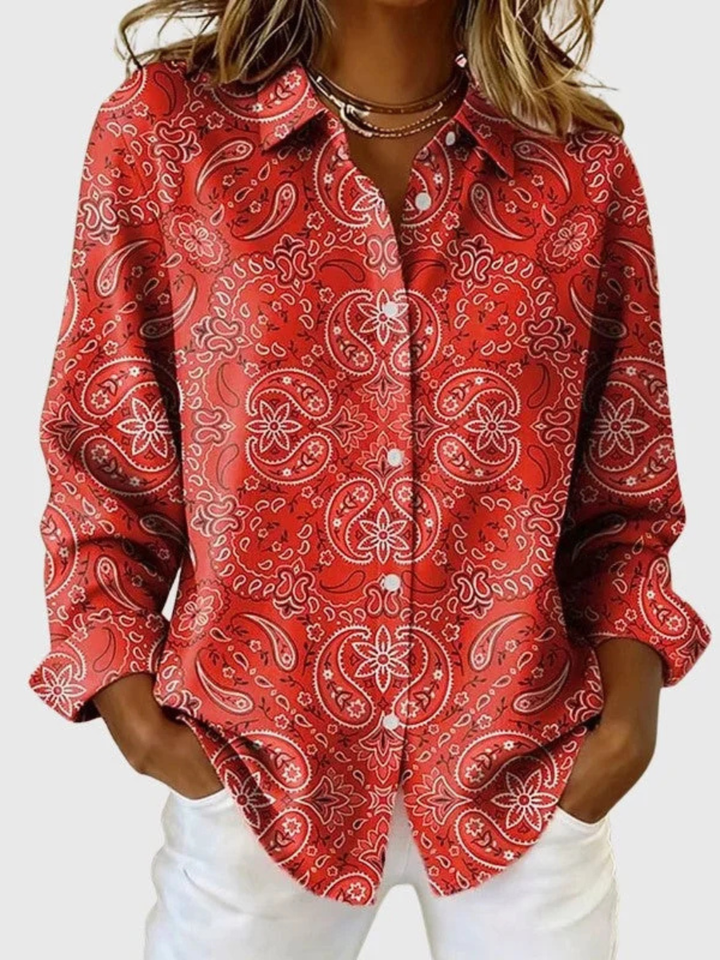 Katarina™ | Blouse met Paisleypatroon en Knopen