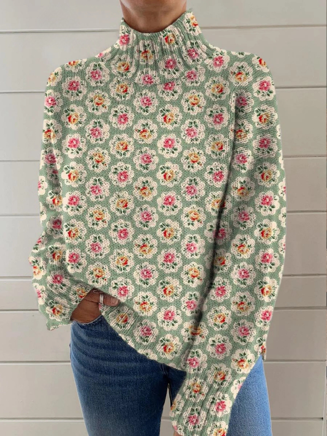 Chloe™ | Coltrui met Bloemenpatroon