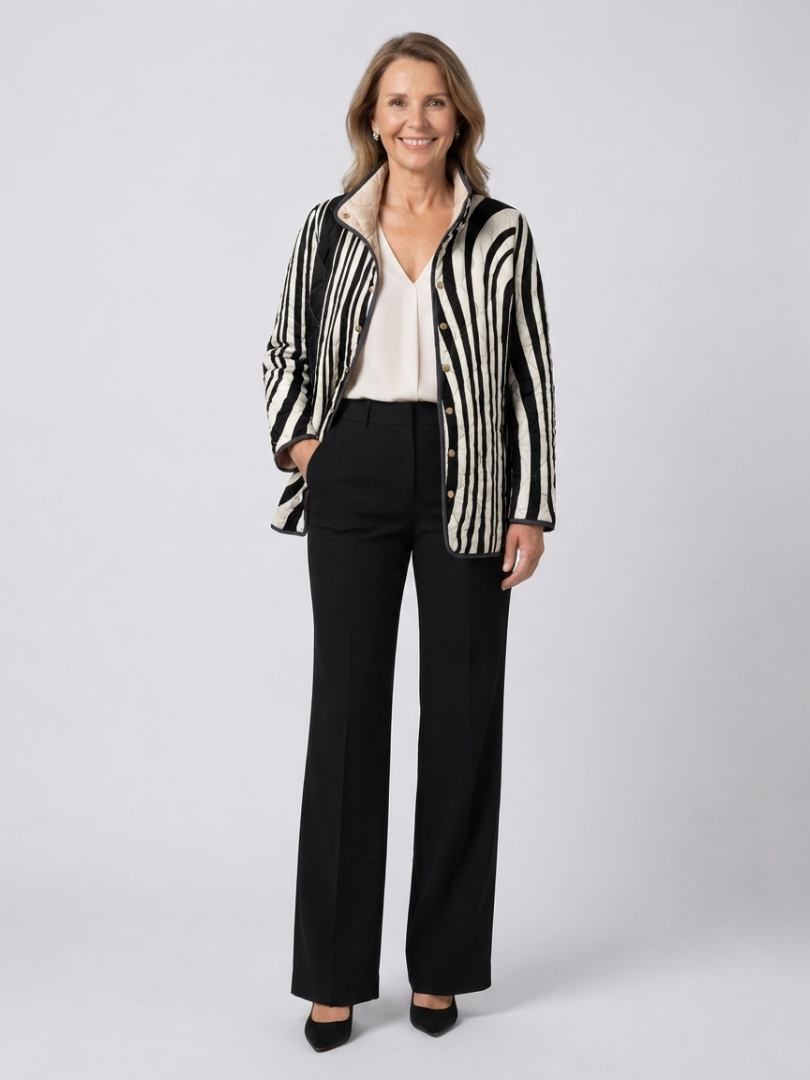 Van Laarhoven | Gevoerde Graphic Zebra Jasje Sylvie