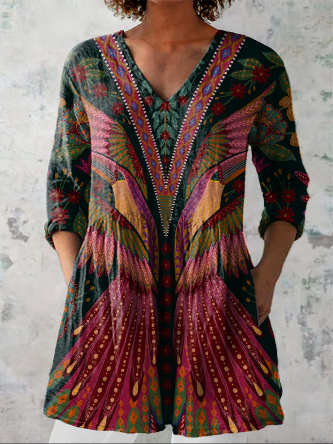 Manon | Lange Blouse met V-hals