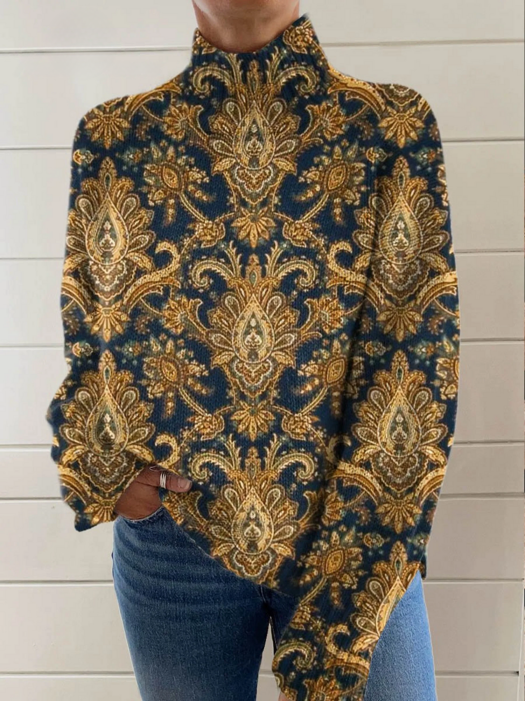 Scarlett™ | Vintage Coltrui met Bloemenpatroon