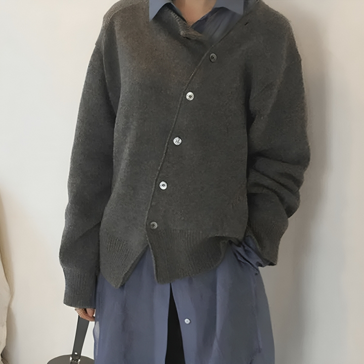 Luna | Elegant Vest met Asymmetrische Knopen