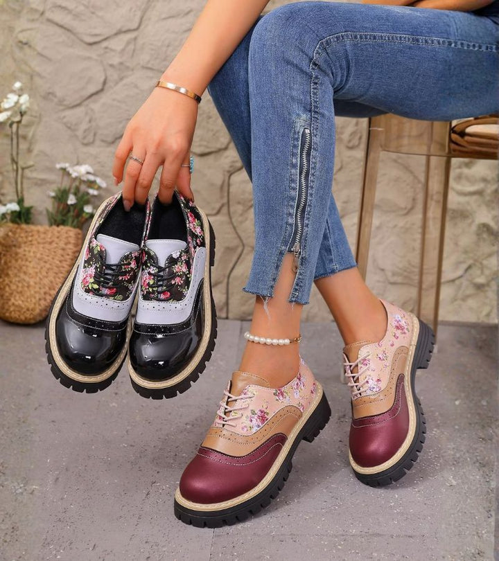 Parijs | Comfortabele Orthopedische Schoenen met Bloemmotief