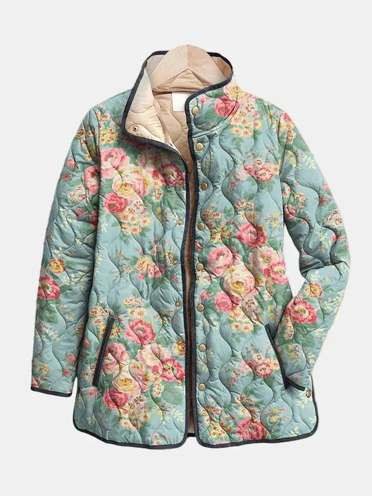 Van Laarhoven | Gequilte Jas Rozen Celadon Mathilde