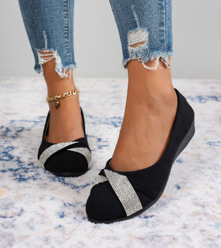 Marzia | Orthopedische Schoenen met Lichte Hak en Strass