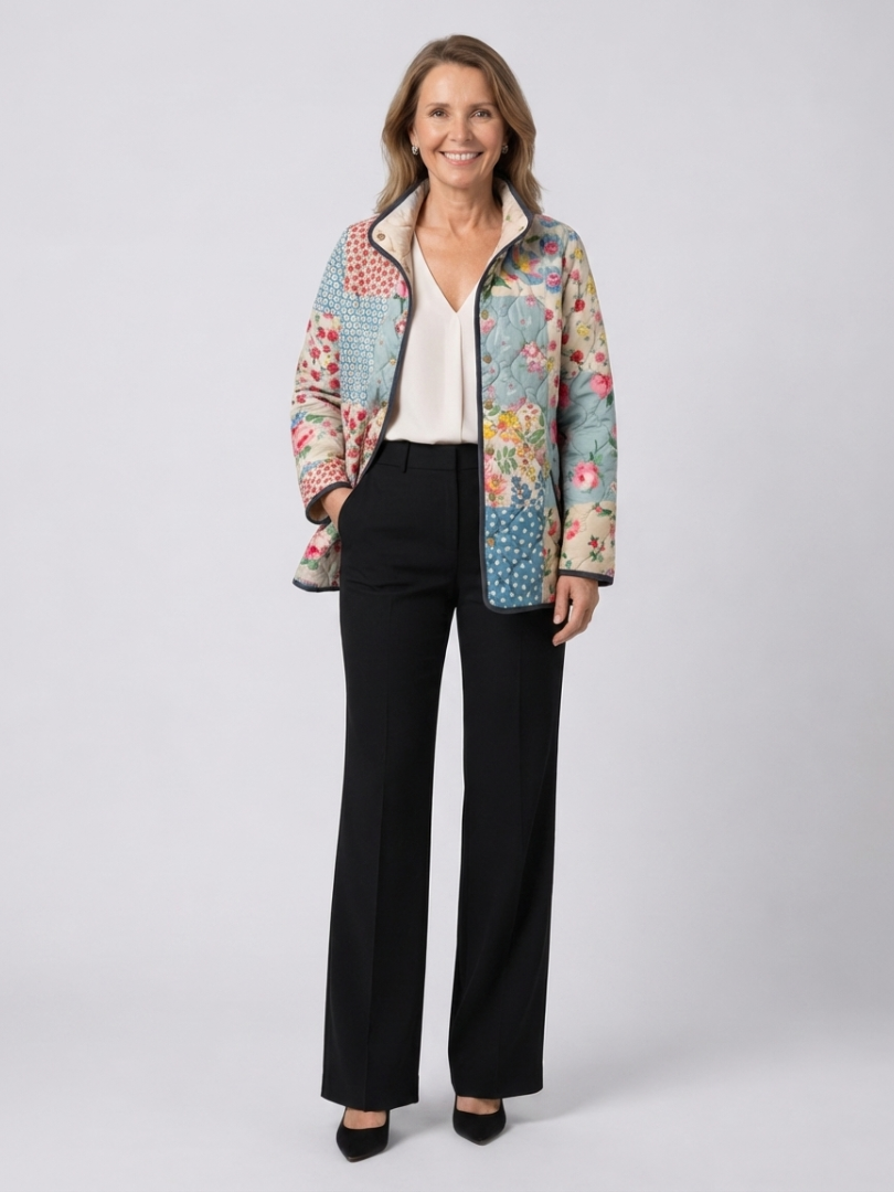 Van Laarhoven | Gequilted Patchwork Bloemenjas Chloé