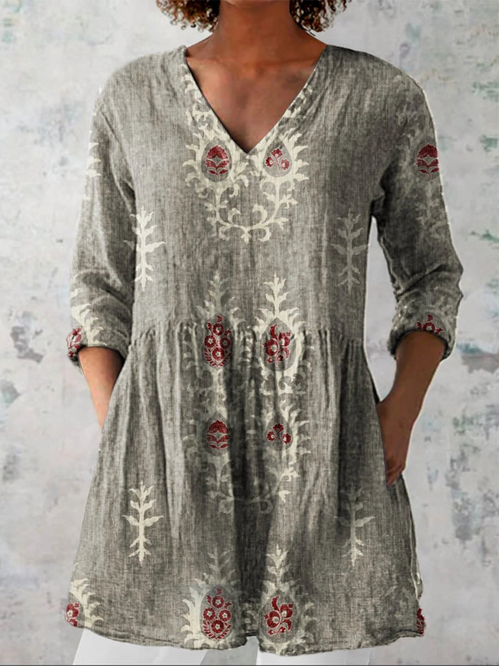 Blair | Lange Blouse met expressief patroon