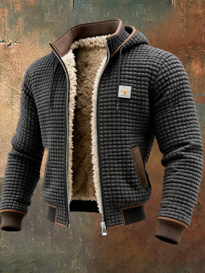 Lars | Gevoerd Wintervest met Teddy-Fleece & Wafelstructuur