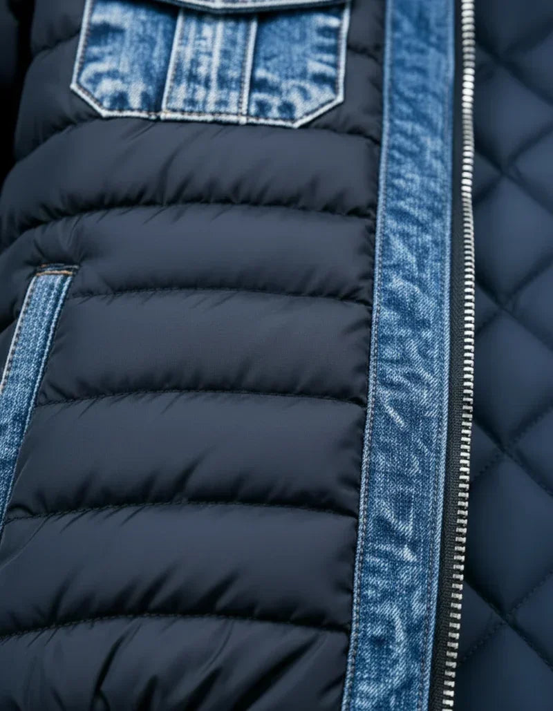 Gilles | Gewatteerde Denim Jas