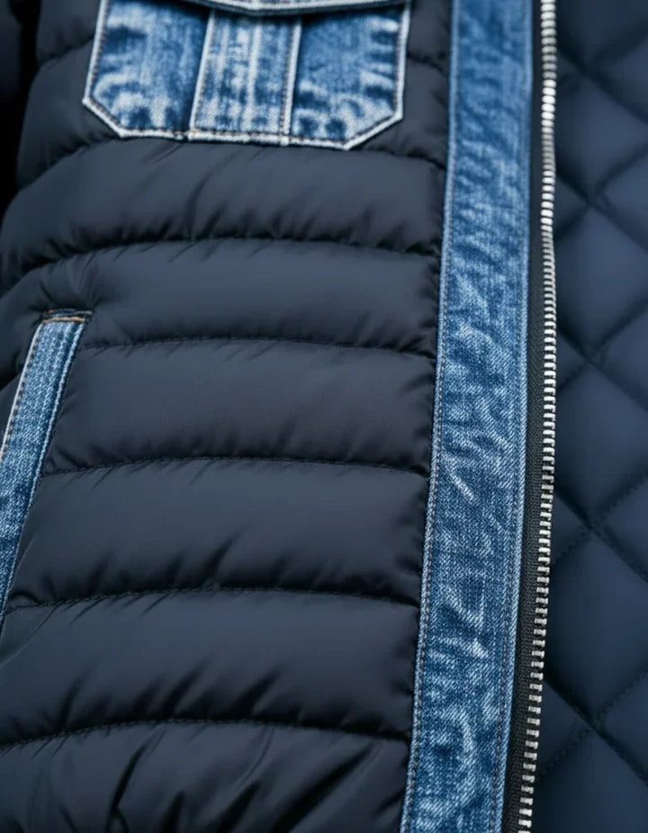 Gilles | Gewatteerde Denim Jas