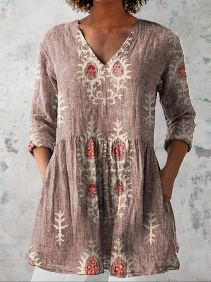 Blair | Lange Blouse met expressief patroon