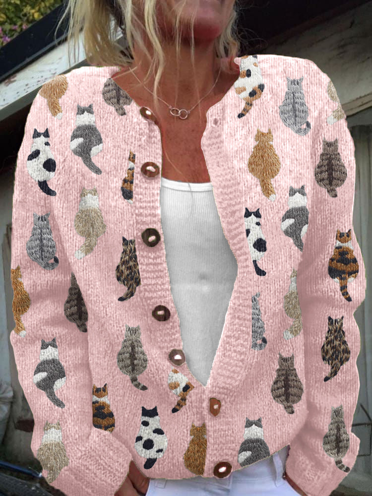 Van Laarhoven™ | De Kattenprint Cardigan