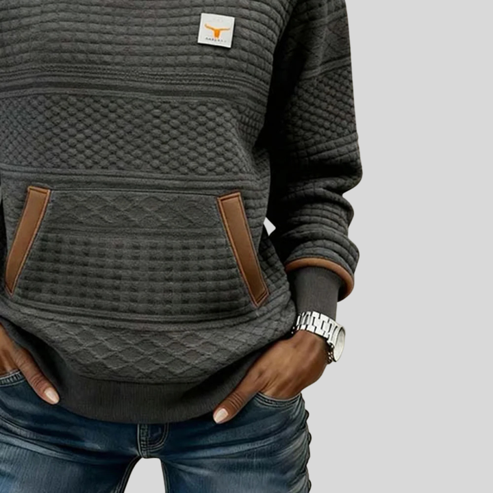 Cloé | Gewatteerde sweater met ronde hals voor dames