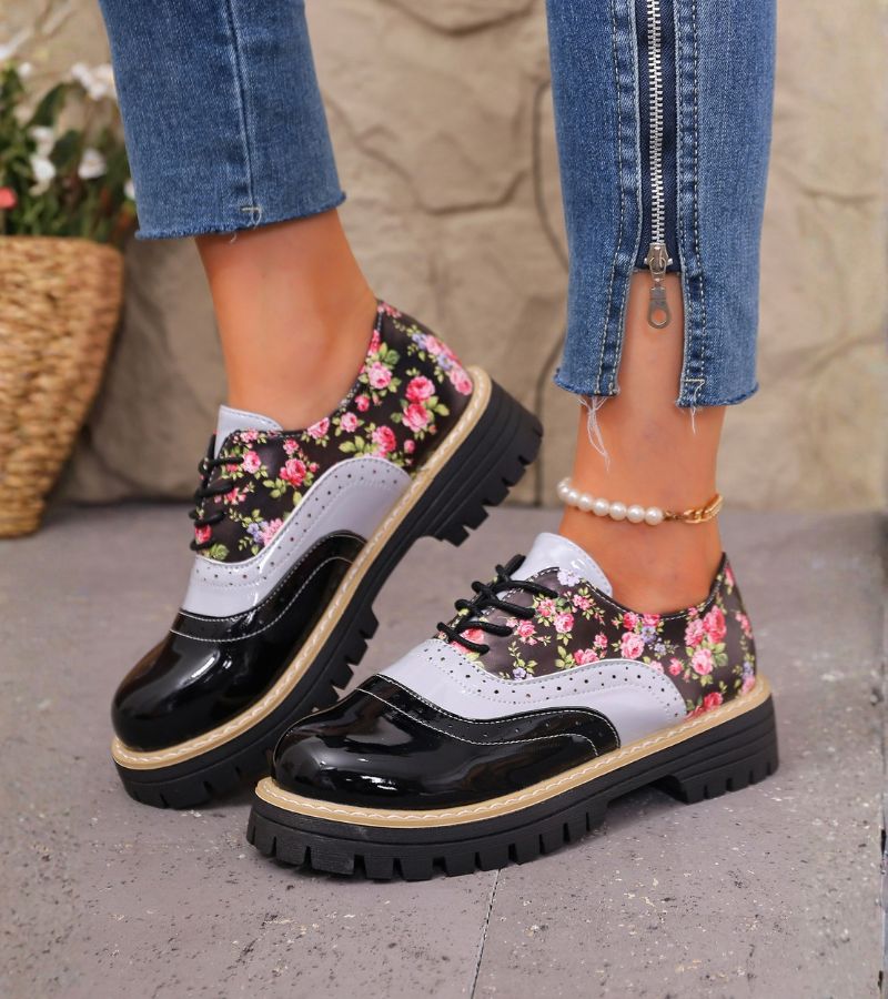 Parijs | Comfortabele Orthopedische Schoenen met Bloemmotief