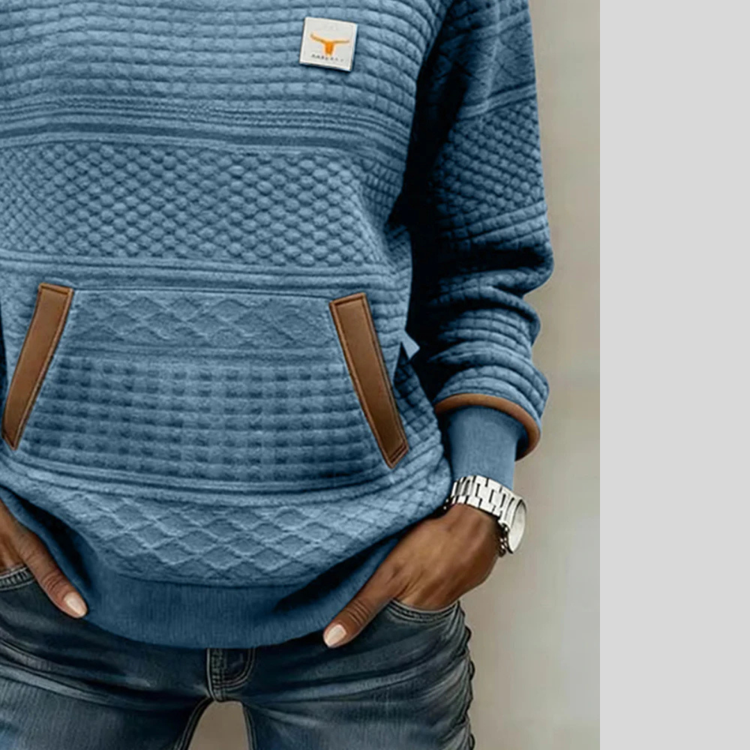 Cloé | Gewatteerde sweater met ronde hals voor dames