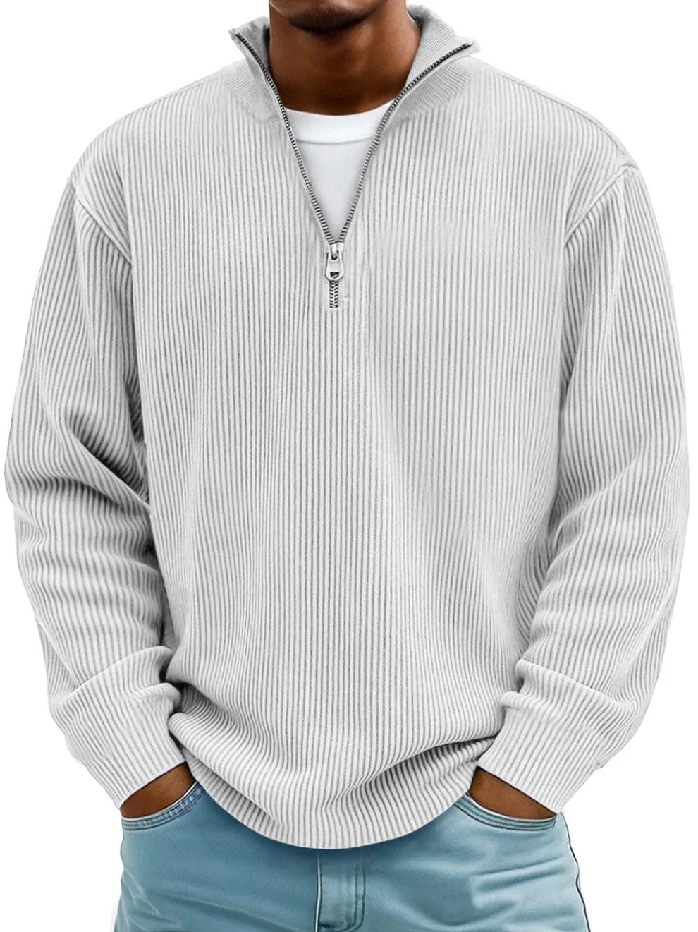 Mats | Comfortabele Rib Zipper