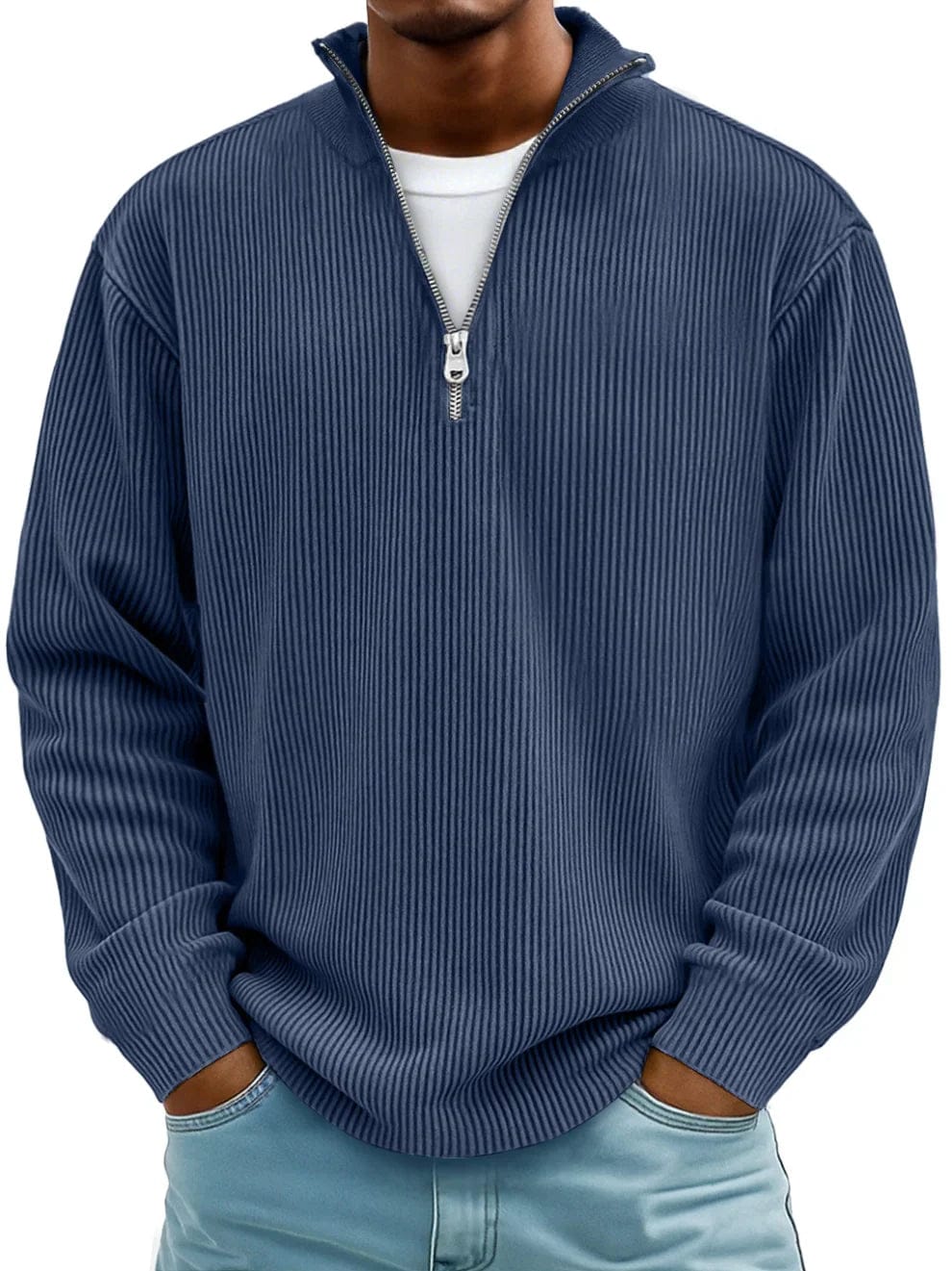 Mats | Comfortabele Rib Zipper