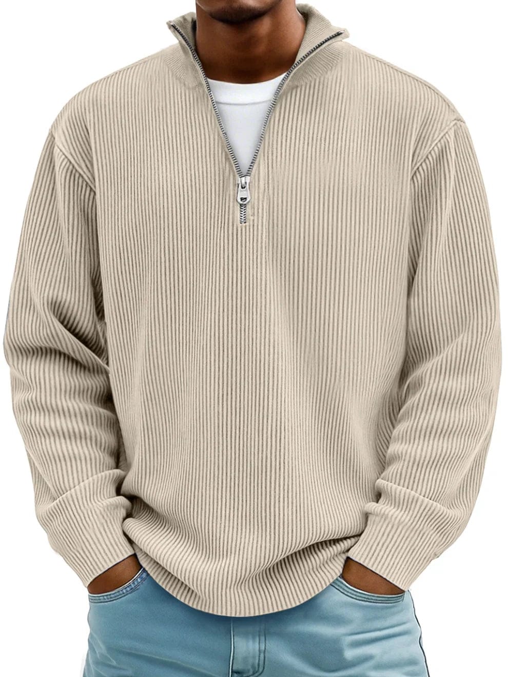 Mats | Comfortabele Rib Zipper