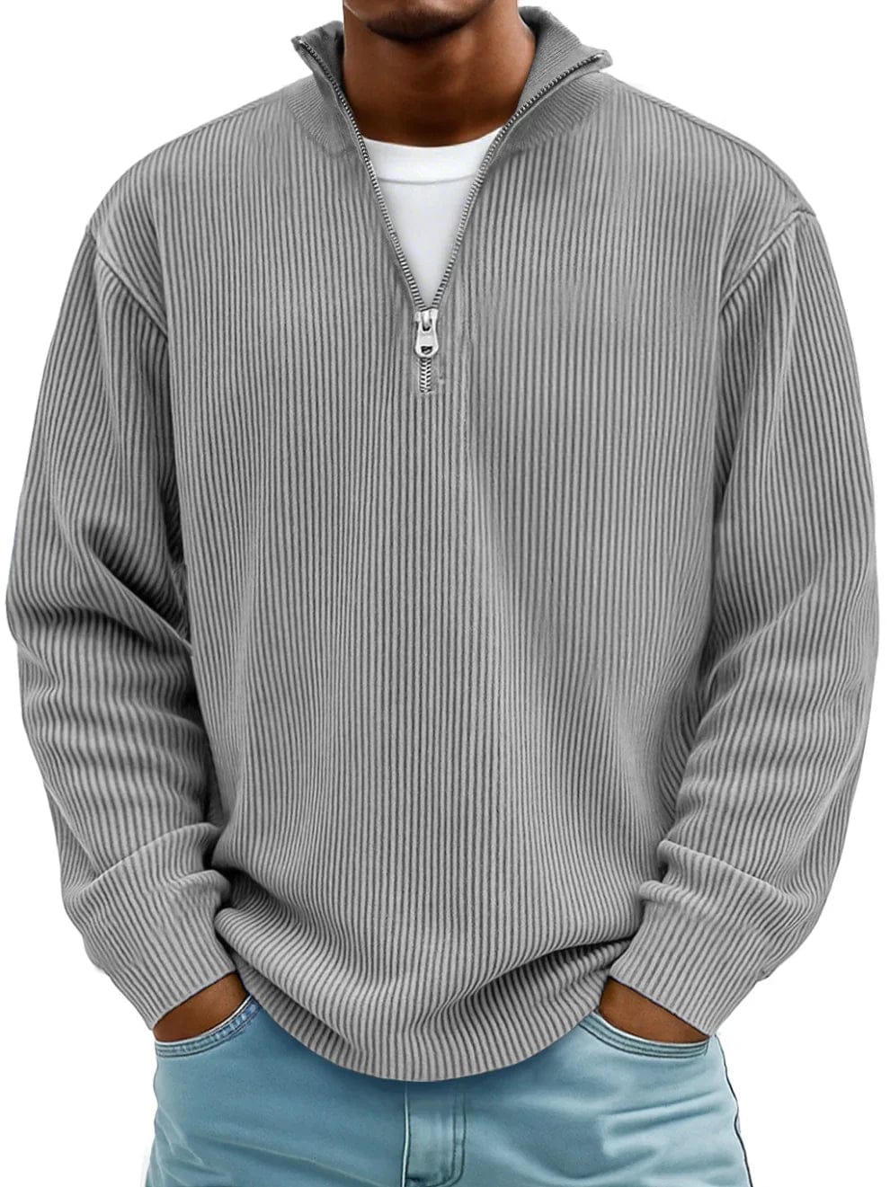 Mats | Comfortabele Rib Zipper