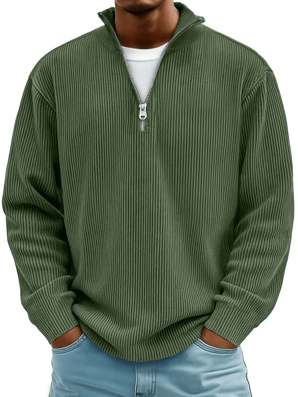 Mats | Comfortabele Rib Zipper