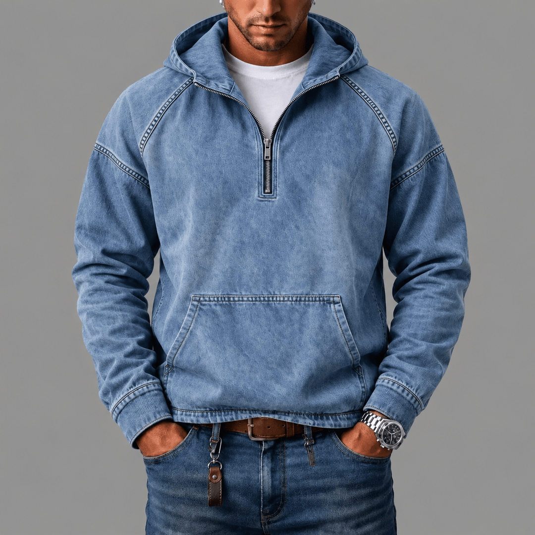 Maarten | Comfortabele Denim Hoodie