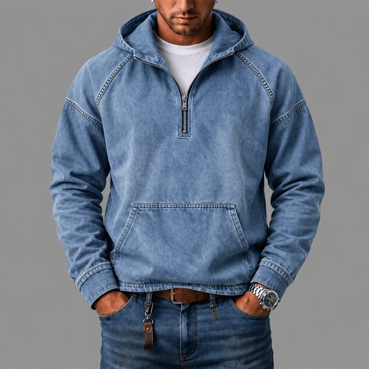 Maarten | Comfortabele Denim Hoodie