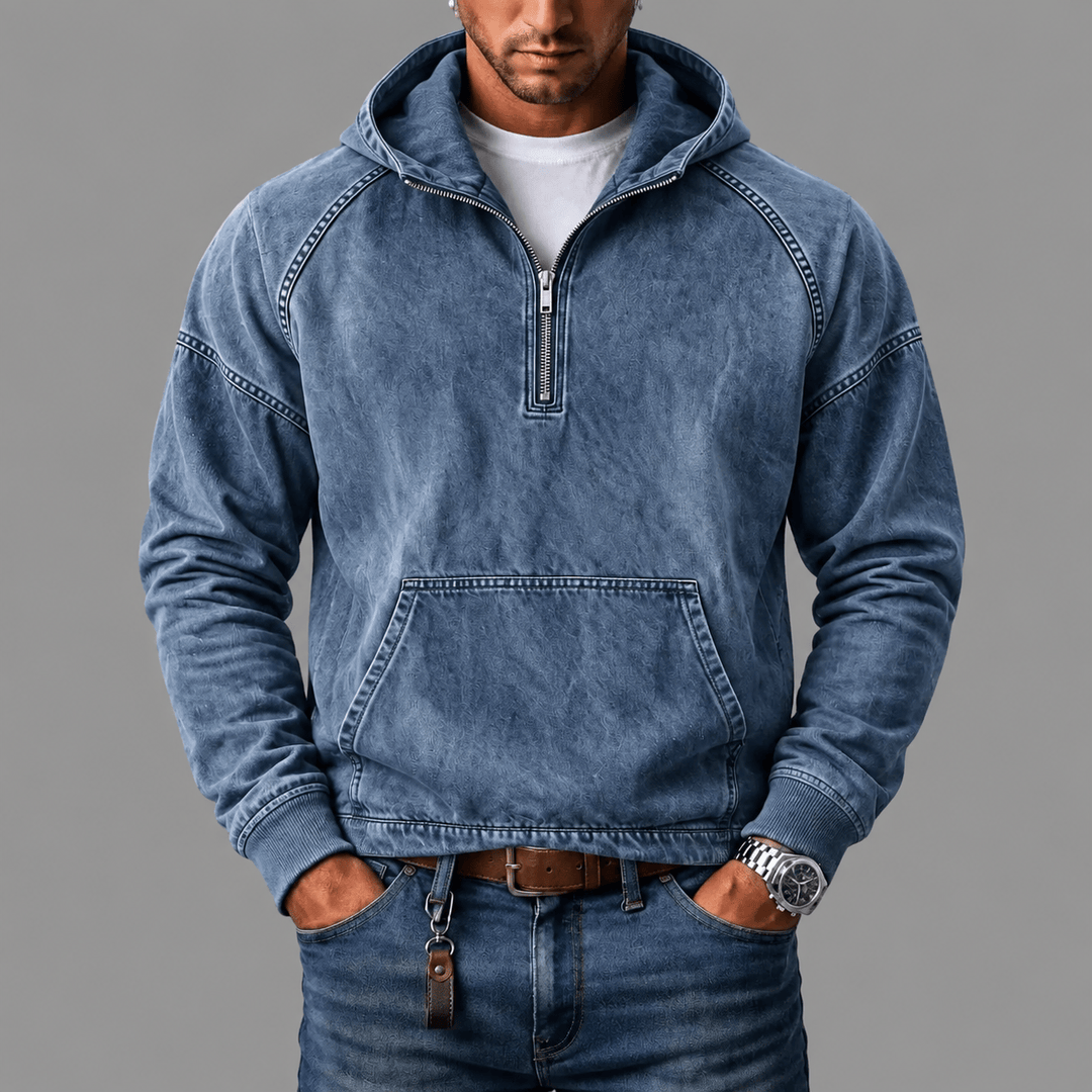 Maarten | Comfortabele Denim Hoodie