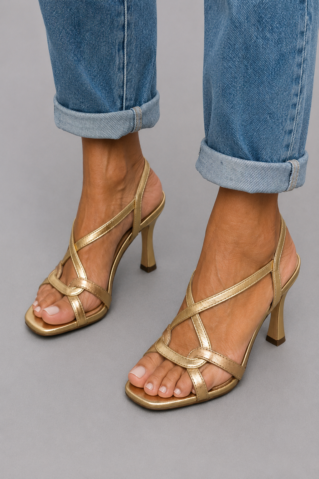 Vera | Elegante Sandalen met Hak – Golden Summer Charm