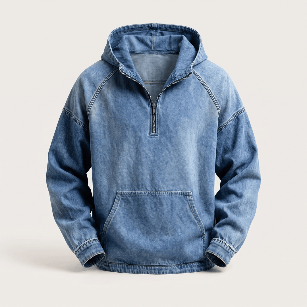 Maarten | Comfortabele Denim Hoodie