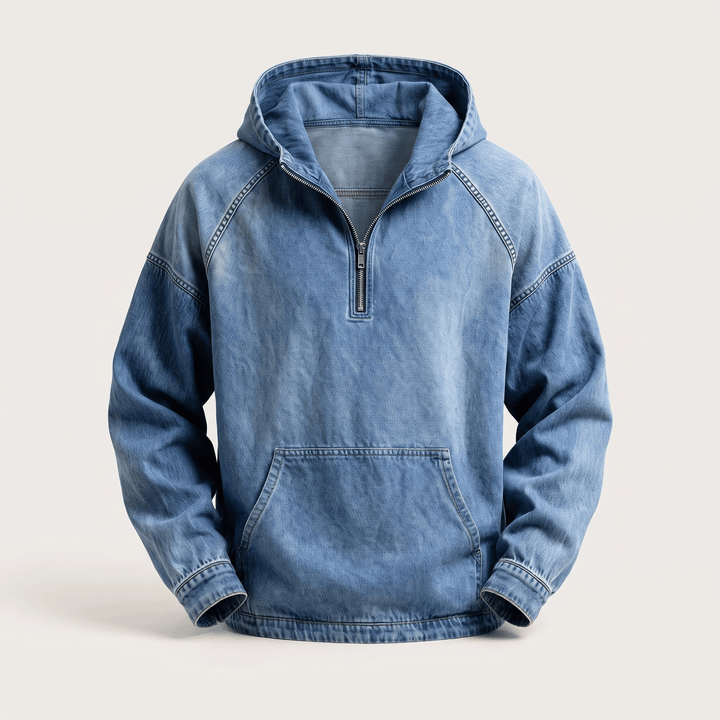 Maarten | Comfortabele Denim Hoodie