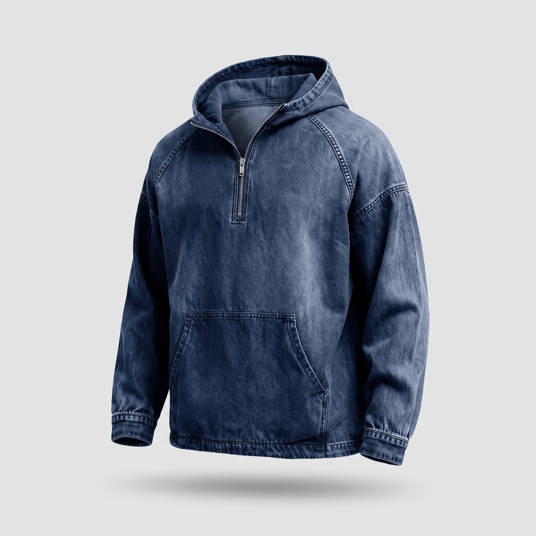 Maarten | Comfortabele Denim Hoodie