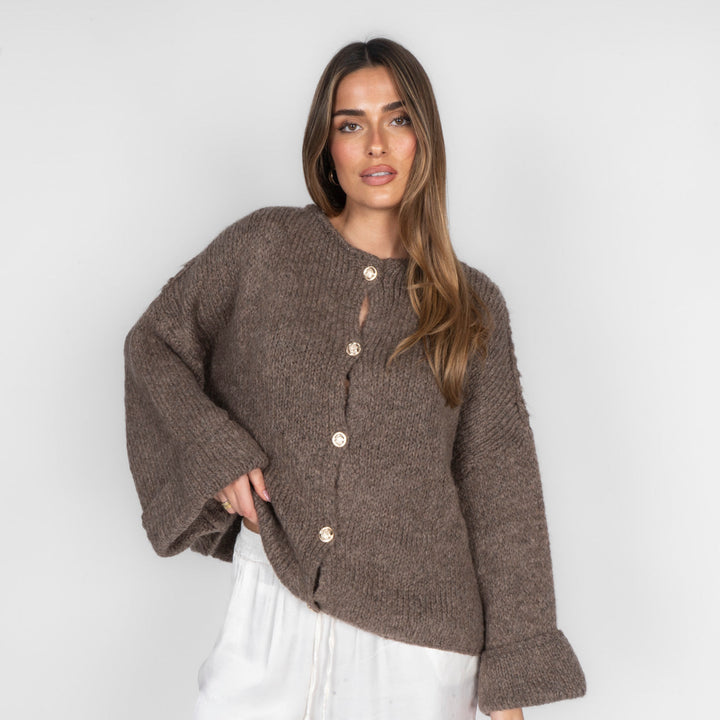 Oversized cardigan met zachte mouwen