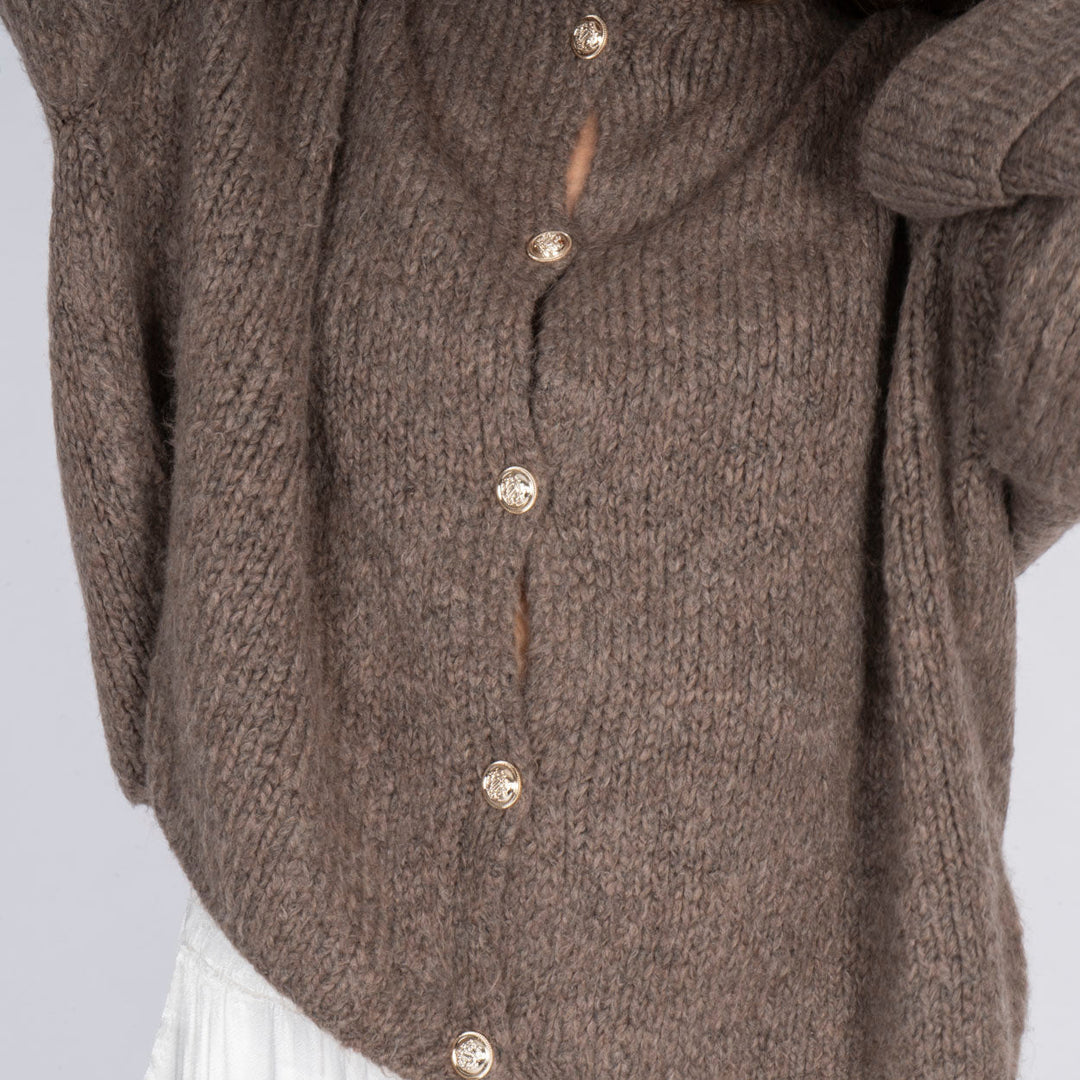 Oversized cardigan met zachte mouwen