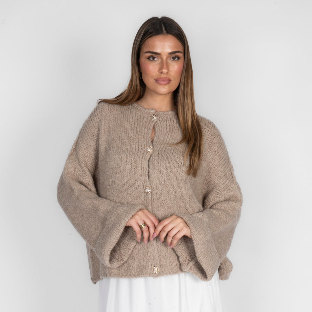 Oversized cardigan met zachte mouwen
