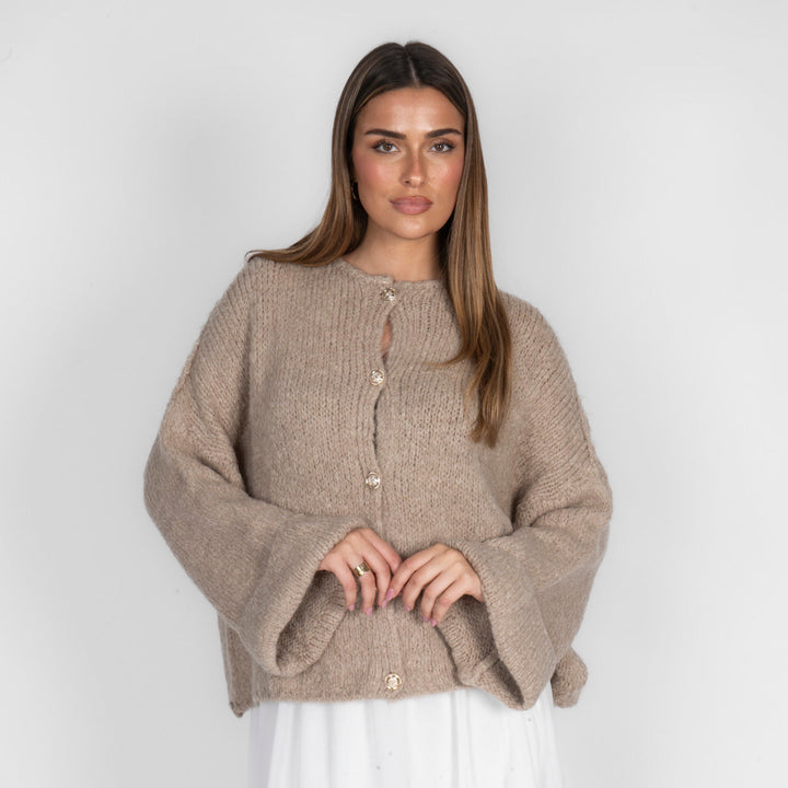 Oversized cardigan met zachte mouwen