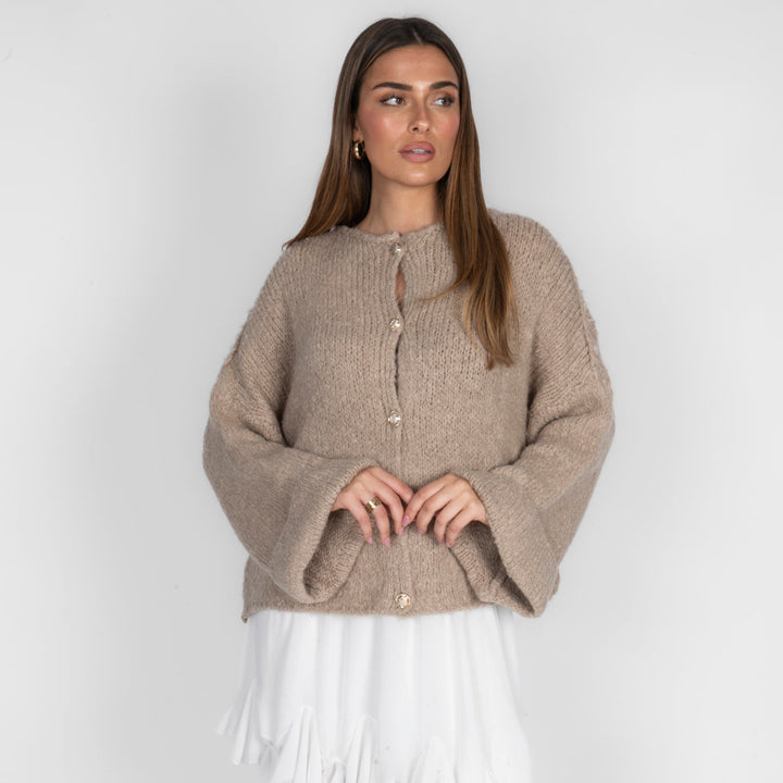 Oversized cardigan met zachte mouwen