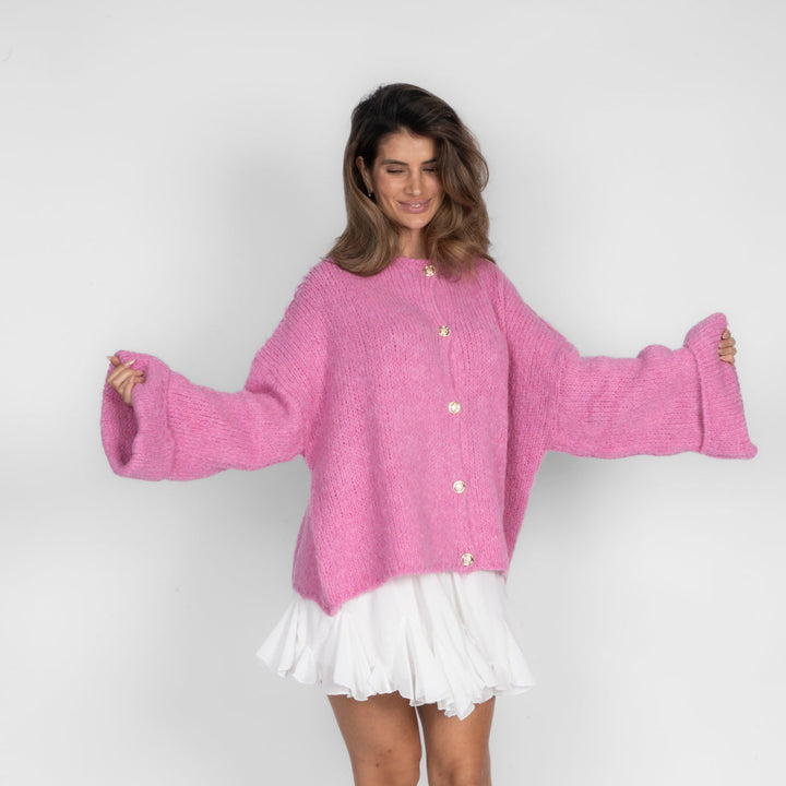 Oversized cardigan met zachte mouwen